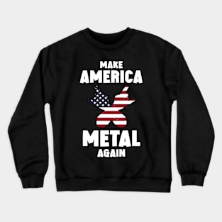 Heavy Metal Rock Music USA Flag Crewneck Sweatshirt